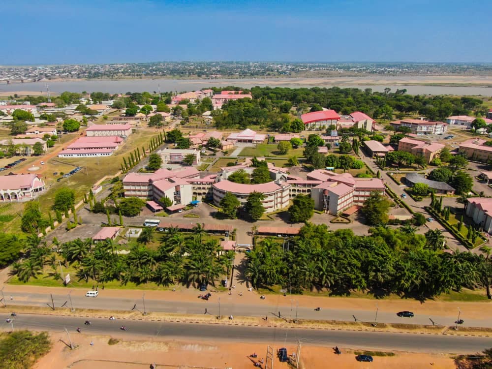 Aerial view of the MOAUM main campus, with the River Benue in the background