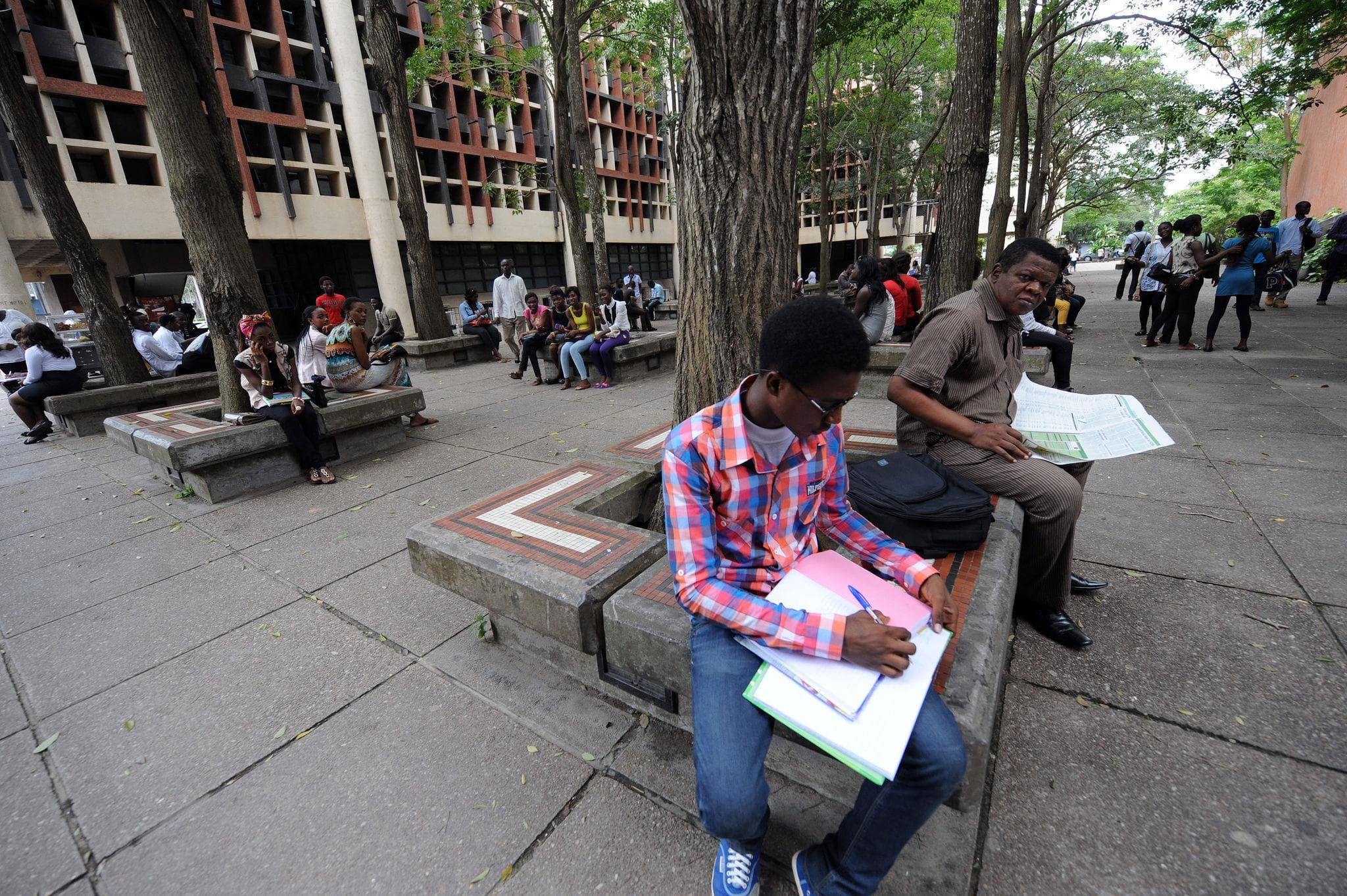 Placeholder — students on campus
